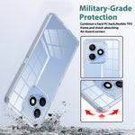For Honor X8d 4G Clear Phone Case TPU+Acrylic Shockproof Phone Back Cover