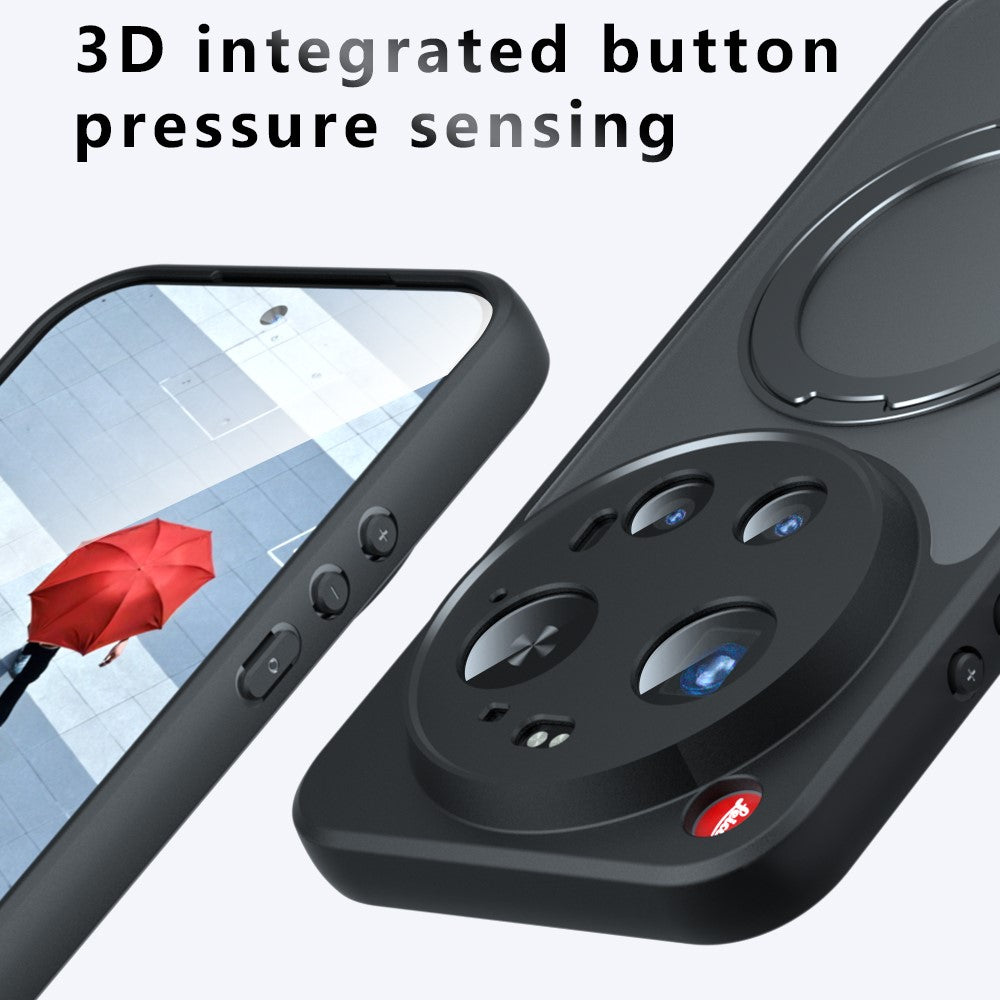 Matt Skin-touch Magnetiskt Skal för Xiaomi 17 Ultra 5G 360° Roterande Stativ Stötsäkert TPU + PC mobilskal