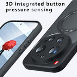 Mat skin-touch magnetisk etui til Xiaomi 17 Ultra 5G, 360° roterende stativ, stødabsorberende TPU + PC-mobilcover