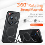 Matt Skin-touch Magnetiskt Skal för Xiaomi 17 Ultra 5G 360° Roterande Stativ Stötsäkert TPU + PC mobilskal