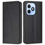 For Honor X8d 4G Wallet Case Line Imprinted Leather Stand Phone Cover with Wrist Strap