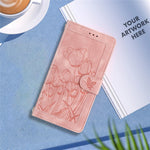 For Honor X8d 4G Case Tulip Leather Phone Cover with 5 Card Slots Wallet