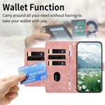 For Honor X8d 4G Case Tulip Leather Phone Cover with 5 Card Slots Wallet