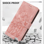 For Honor X8d 4G Case Tulip Leather Phone Cover with 5 Card Slots Wallet