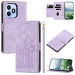 For Honor X8d 4G Case Tulip Leather Phone Cover with 5 Card Slots Wallet