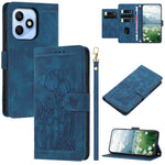 For Honor X8d 4G Case Tulip Leather Phone Cover with 5 Card Slots Wallet