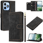 For Honor X8d 4G Case Tulip Leather Phone Cover with 5 Card Slots Wallet
