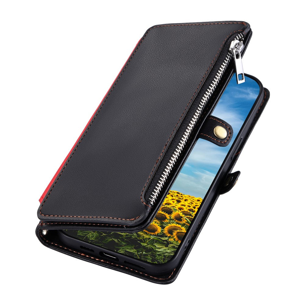 For Honor Magic8 Lite 5G  /  X9d 5G  /  X70 5G Case TPU + PU Leather Wallet Phone Cover with Wrist Strap