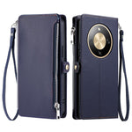 For Honor Magic8 Lite 5G  /  X9d 5G  /  X70 5G Case TPU + PU Leather Wallet Phone Cover with Wrist Strap