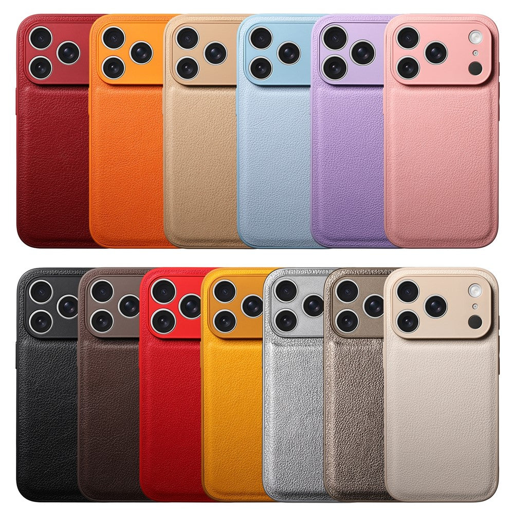 For iPhone 17 Pro Max Case Litchi Texture PU Leather Shockproof Protective Cover