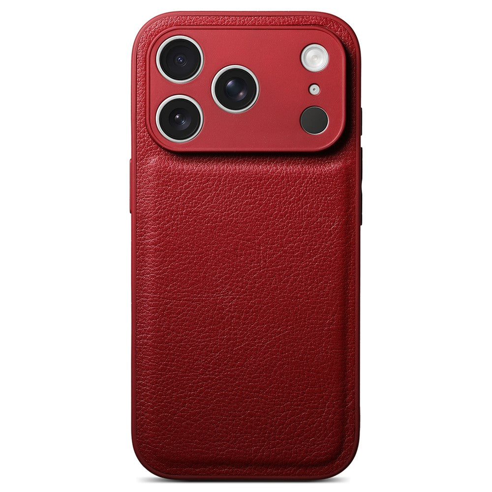 For iPhone 17 Pro Max Case Litchi Texture PU Leather Shockproof Protective Cover