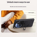 Oppo Find N6 5G magnetiskt skal med ultraklar härdad glasfilm/linsskydd, gångjärnsvridbart stativ PC-mobilskal