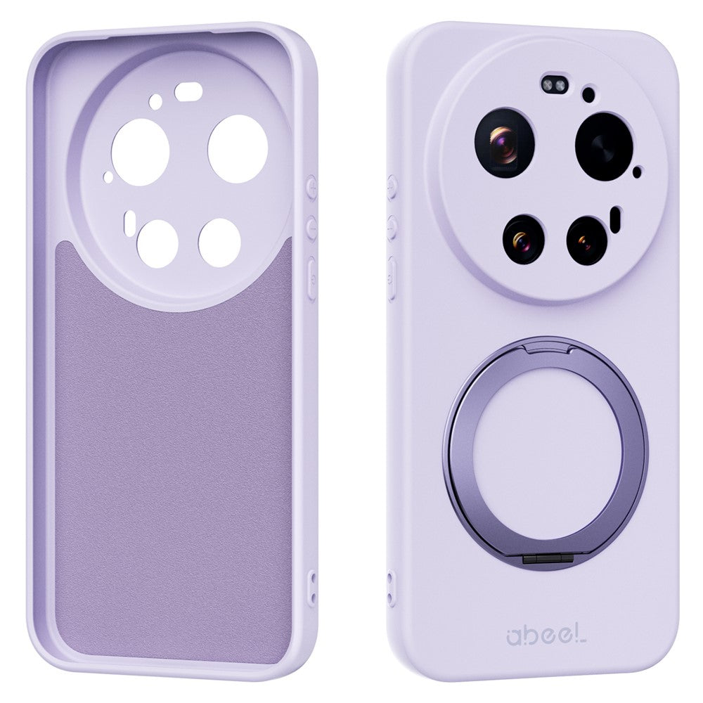 ABEEL Magnetiskt Skal För Xiaomi 17 Ultra 5G Stativ Skin Touch Flytande Silikon mobilskal