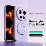 ABEEL For Xiaomi 17 Ultra 5G Magnetic Case Kickstand Skin Touch Liquid Silicone Phone Cover