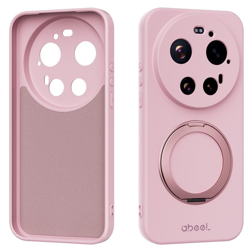 ABEEL For Xiaomi 17 Ultra 5G Magnetic Case Kickstand Skin Touch Liquid Silicone Phone Cover