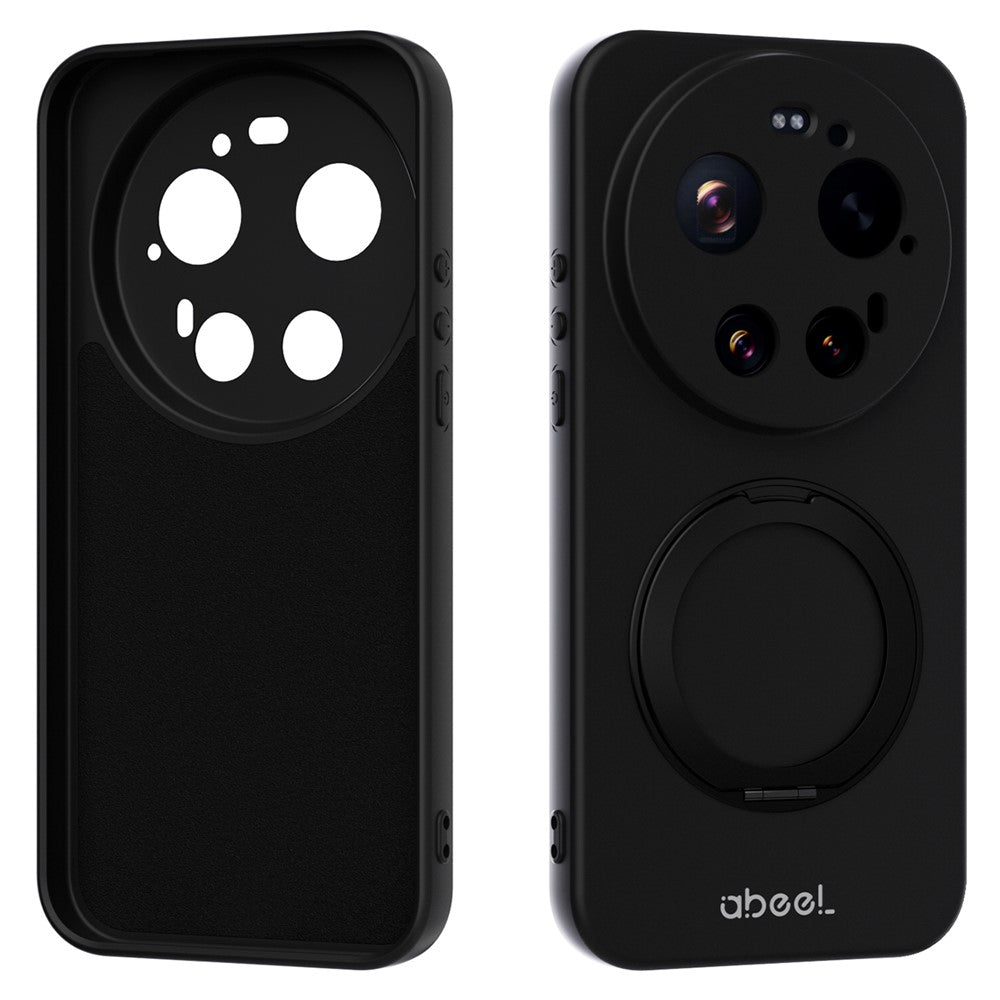 ABEEL For Xiaomi 17 Ultra 5G Magnetic Case Kickstand Skin Touch Liquid Silicone Phone Cover