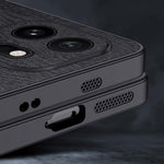 For OnePlus 15T 5G Case Wood Texture PU Leather Coated PC TPU Phone Cover