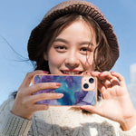 Til iPhone 13 6,1 tommer YB IMD Series-16 Stil E 2,0 mm TPU Drop Testet Telefoncover Galvaniseret Ramme Marmor Mønster IMD Bagcover