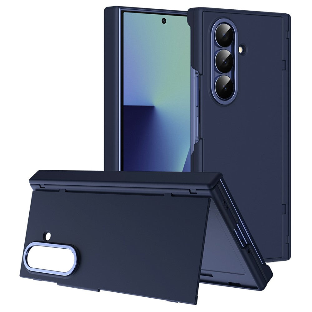 Til Samsung Galaxy Z TriFold 5G Etui med Hærdet Glas, Kortholder, Stativ og Pungcover
