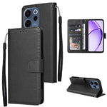 For Oppo Reno15 F 5G Case PU Leather Wallet Stand Phone Cover with Wrist Strap
