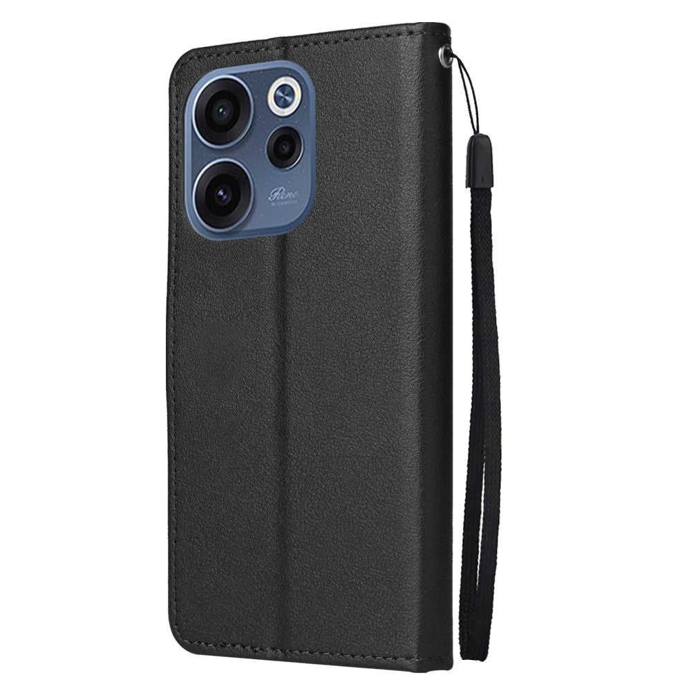 For Oppo Reno15 F 5G Case PU Leather Wallet Stand Phone Cover with Wrist Strap
