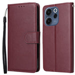 For Oppo Reno15 F 5G Case PU Leather Wallet Stand Phone Cover with Wrist Strap