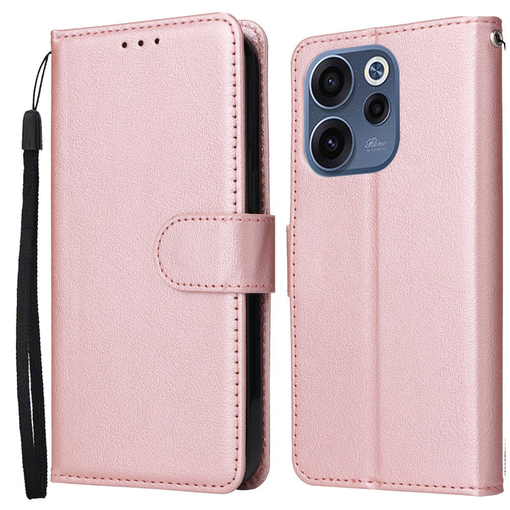 For Oppo Reno15 F 5G Case PU Leather Wallet Stand Phone Cover with Wrist Strap