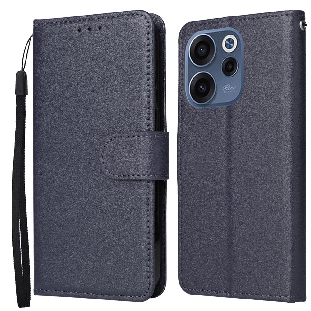 For Oppo Reno15 F 5G Case PU Leather Wallet Stand Phone Cover with Wrist Strap