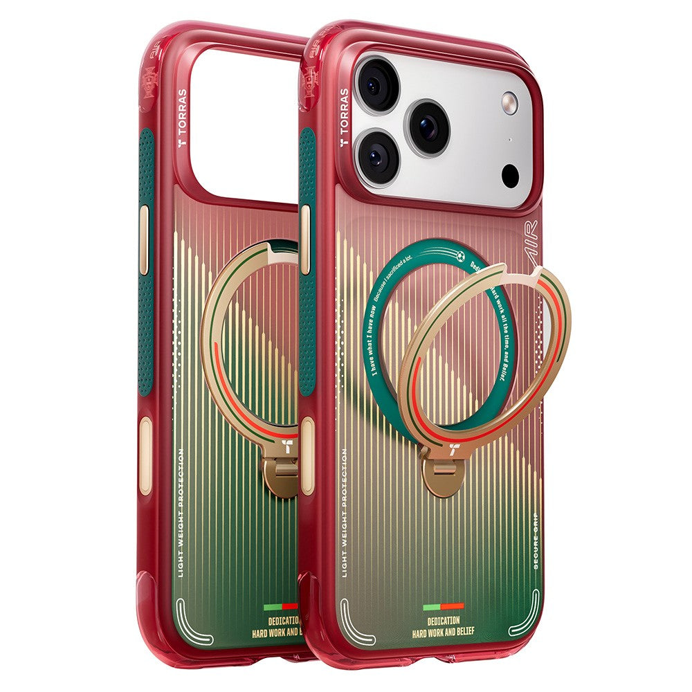 TORRAS Ostand Q3 Air for iPhone 17 Pro Max Magnetic Case 360° Rotating Kickstand TPU PC Phone Cover, FPF Limited Edition