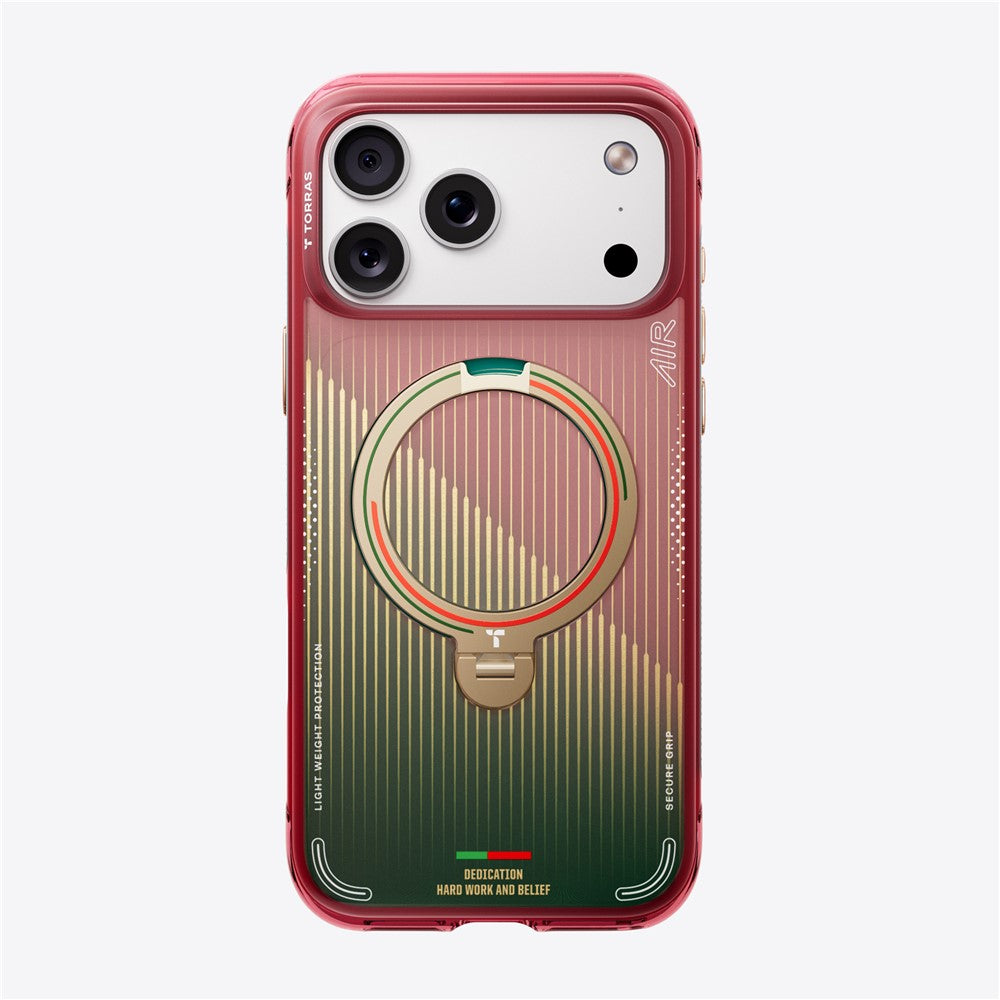 TORRAS Ostand Q3 Air for iPhone 17 Pro Magnetic Case 360° Rotating Kickstand TPU PC Phone Cover, FPF Limited Edition