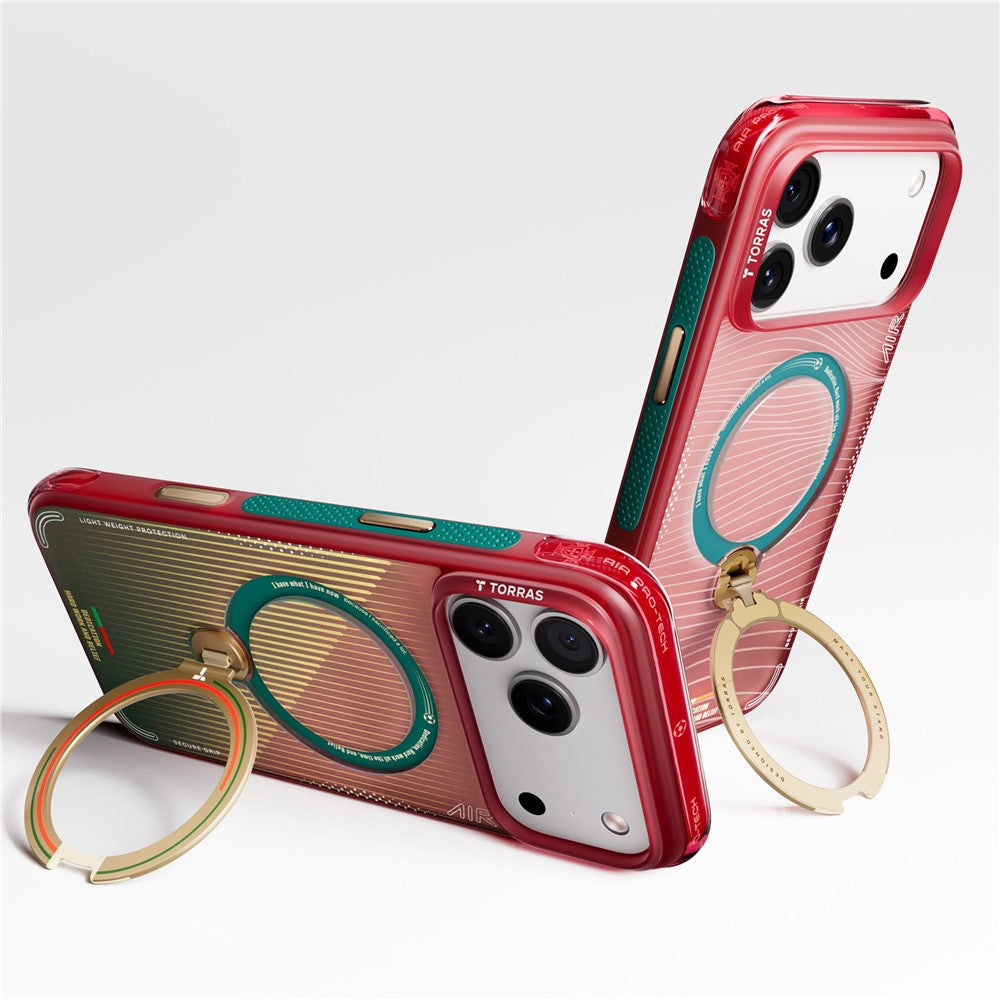 TORRAS Ostand Q3 Air for iPhone 17 Pro Magnetic Case 360° Rotating Kickstand TPU PC Phone Cover, FPF Limited Edition