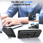 Case for Xiaomi Redmi K90 Pro Max 5G  /  Poco F8 Ultra with Slide Camera Lid PC + TPU Kickstand Phone Cover