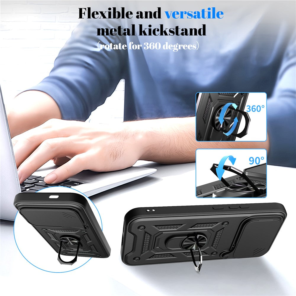 Case for Xiaomi Redmi K90 Pro Max 5G  /  Poco F8 Ultra with Slide Camera Lid PC + TPU Kickstand Phone Cover