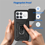 Case for Xiaomi Redmi K90 Pro Max 5G  /  Poco F8 Ultra with Slide Camera Lid PC + TPU Kickstand Phone Cover
