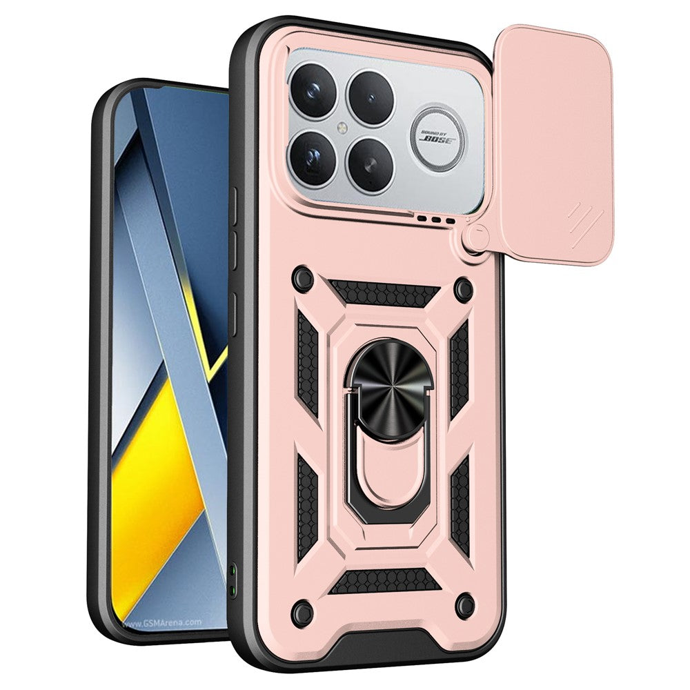 Case for Xiaomi Redmi K90 Pro Max 5G  /  Poco F8 Ultra with Slide Camera Lid PC + TPU Kickstand Phone Cover