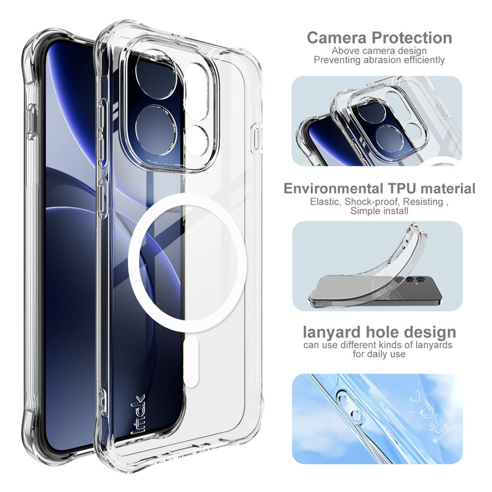 IMAK for Oppo Find X9 5G Magnetic Case Airbag Shockproof Protection TPU Phone Cover