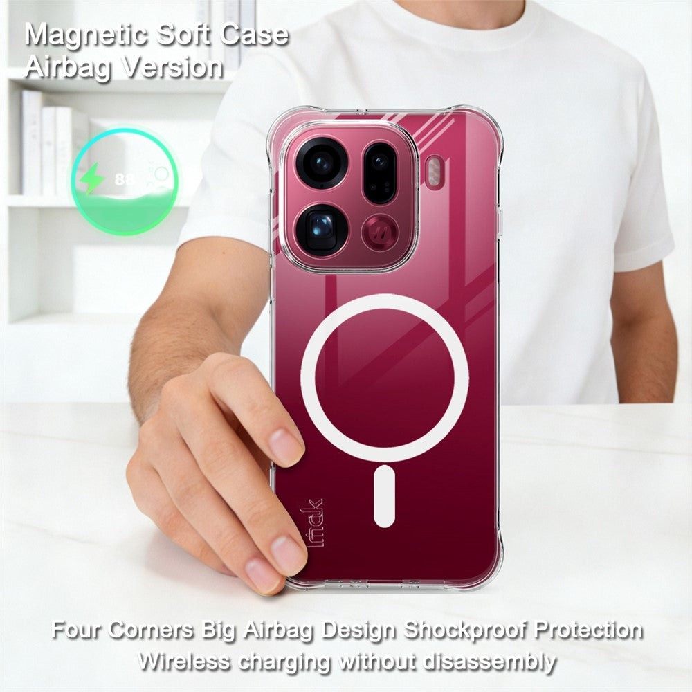 IMAK for Oppo Find X9 Pro 5G Magnetic Case Airbag Shockproof Protection TPU Phone Cover
