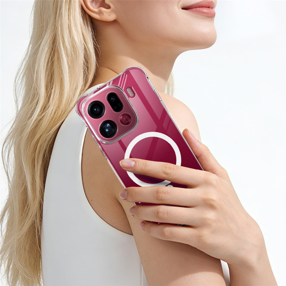IMAK for Oppo Find X9 Pro 5G Magnetic Case Airbag Shockproof Protection TPU Phone Cover