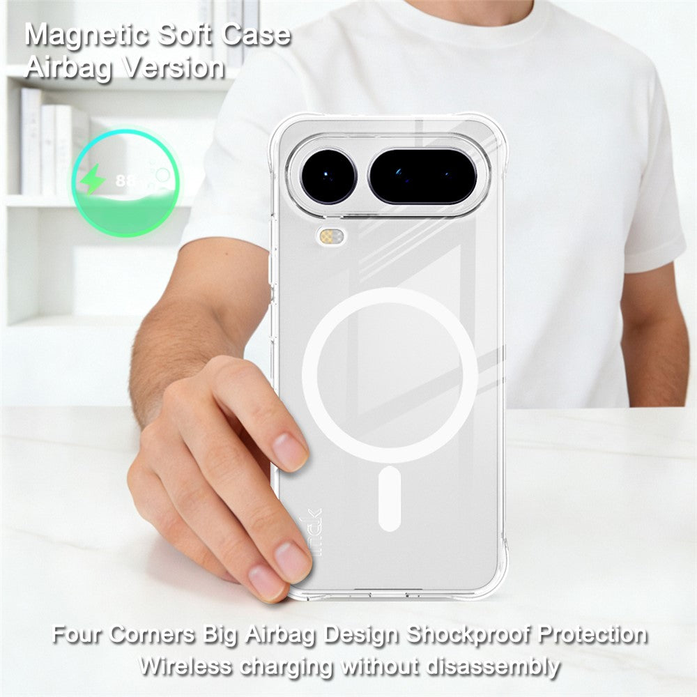 IMAK for Honor Magic8 Pro Air 5G Magnetic Case Airbag Shockproof Protection TPU Phone Cover