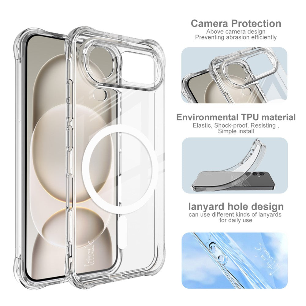 IMAK for Honor Magic8 Pro Air 5G Magnetic Case Airbag Shockproof Protection TPU Phone Cover