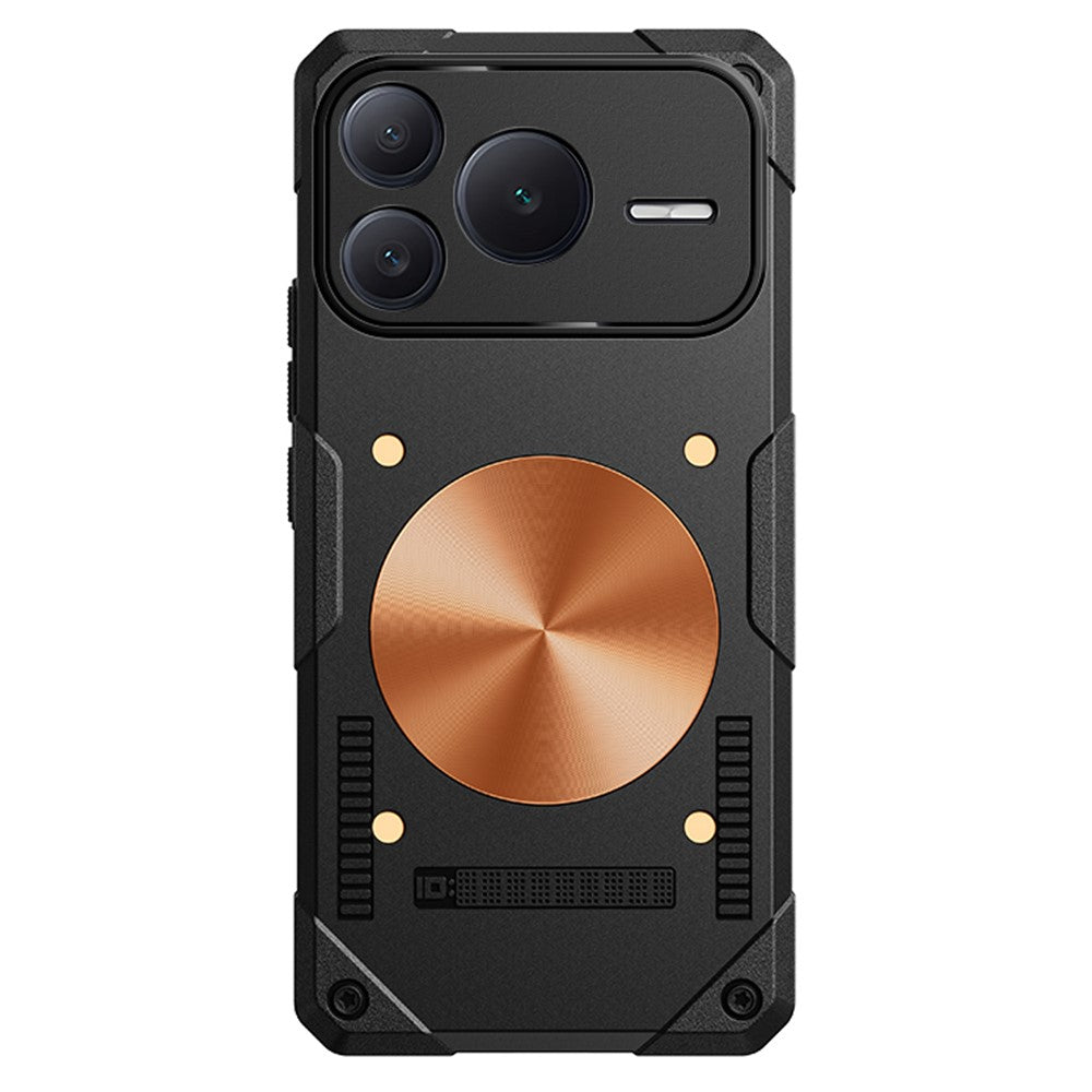 For Honor Power2 5G Case Copper Heat Dissipation TPU + Metal Cooling Phone Cover Support Magnetic Car Mount