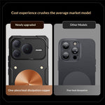 For Honor Power2 5G Case Copper Heat Dissipation TPU + Metal Cooling Phone Cover Support Magnetic Car Mount