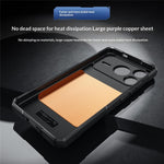 For Honor Power2 5G Case Copper Heat Dissipation TPU + Metal Cooling Phone Cover Support Magnetic Car Mount