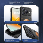 For Honor Power2 5G Case Copper Heat Dissipation TPU + Metal Cooling Phone Cover Support Magnetic Car Mount