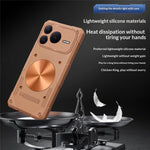 For Honor Power2 5G Case Copper Heat Dissipation TPU + Metal Cooling Phone Cover Support Magnetic Car Mount