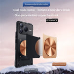 For Honor Power2 5G Case Copper Heat Dissipation TPU + Metal Cooling Phone Cover Support Magnetic Car Mount