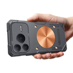 For Honor Power2 5G Case Copper Heat Dissipation TPU + Metal Cooling Phone Cover Support Magnetic Car Mount