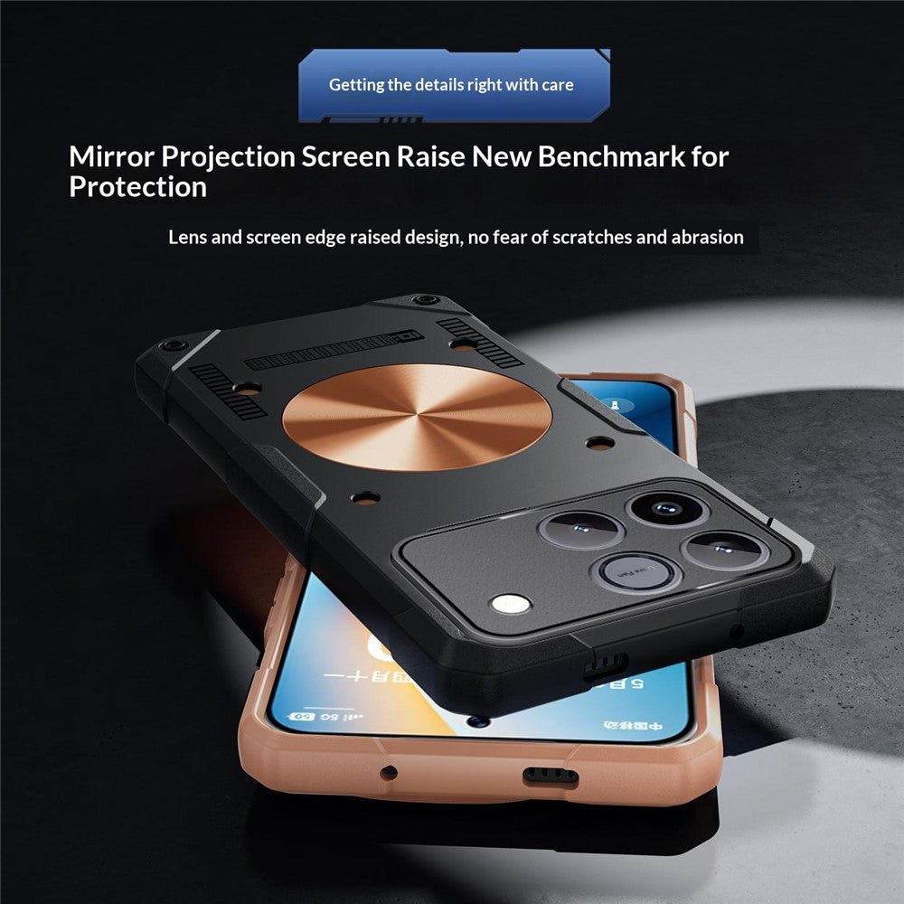 For Honor Win 5G Case Copper Heat Dissipation TPU + Metal Cooling Phone Cover Support Magnetic Car Mount