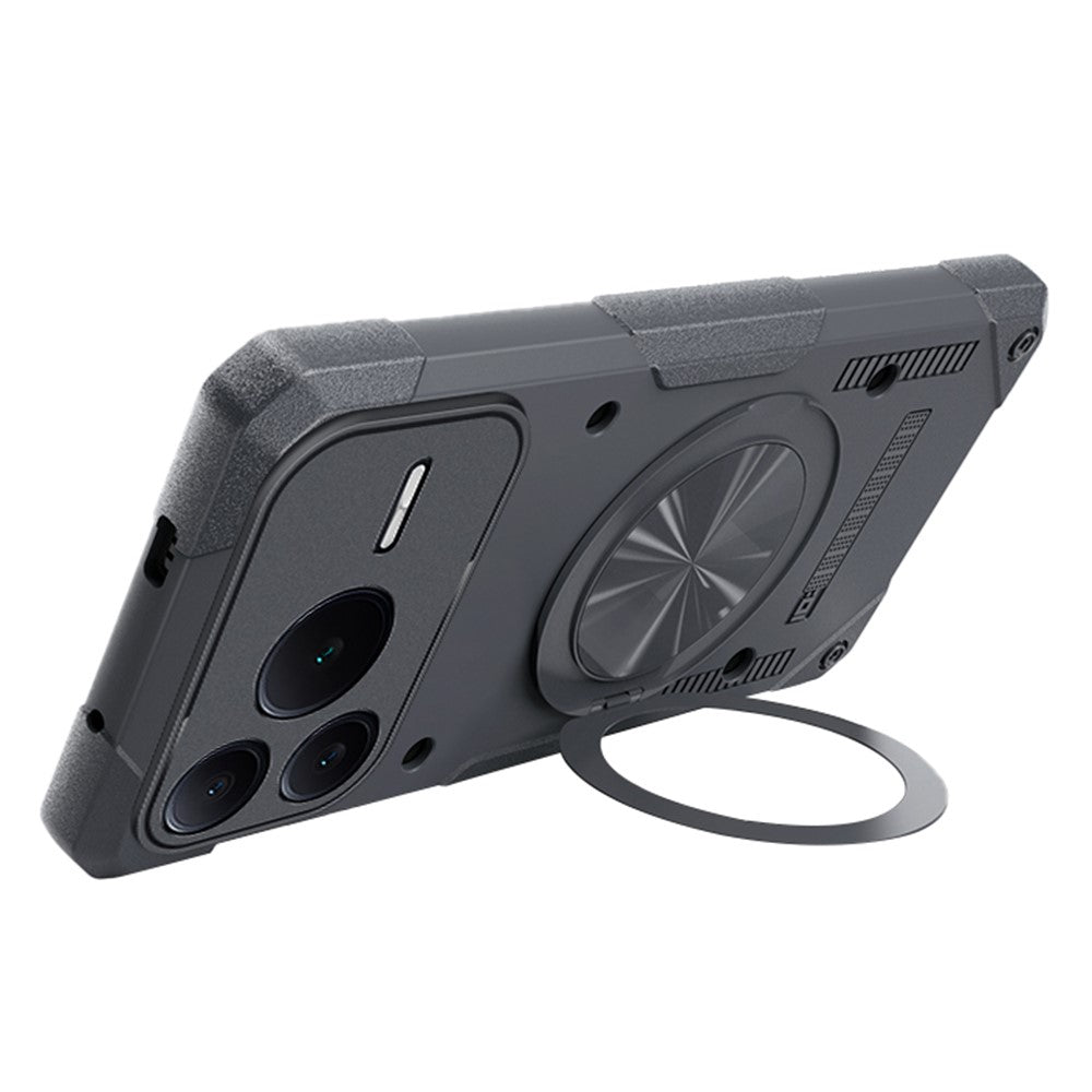 For Honor Power2 5G Magnetic Case 360° Rotating Ring Kickstand TPU Phone Cover