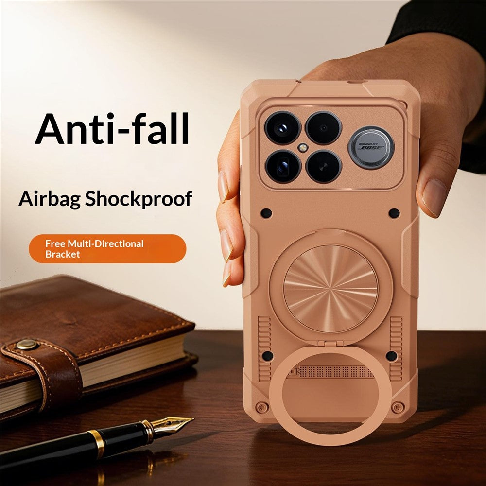 For Xiaomi Poco F8 Ultra / Redmi K90 Pro Max 5G Magnetic Case 360° Rotating Ring Kickstand TPU Phone Cover